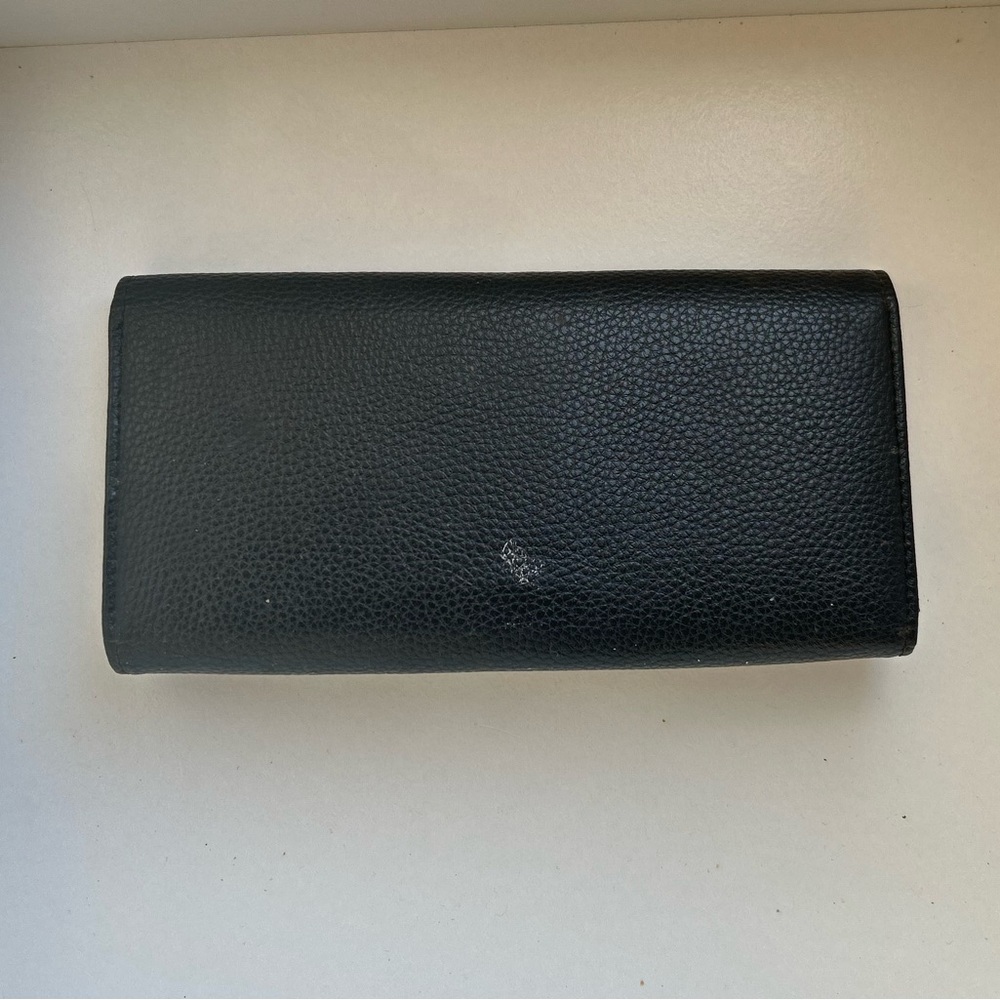 Vintage Chanel CC Logo Black Caviar Leather Wallet Designer Authentic Trifold - Picture 3 of 14